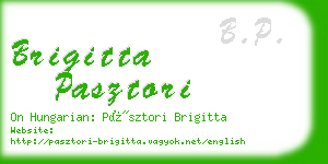 brigitta pasztori business card